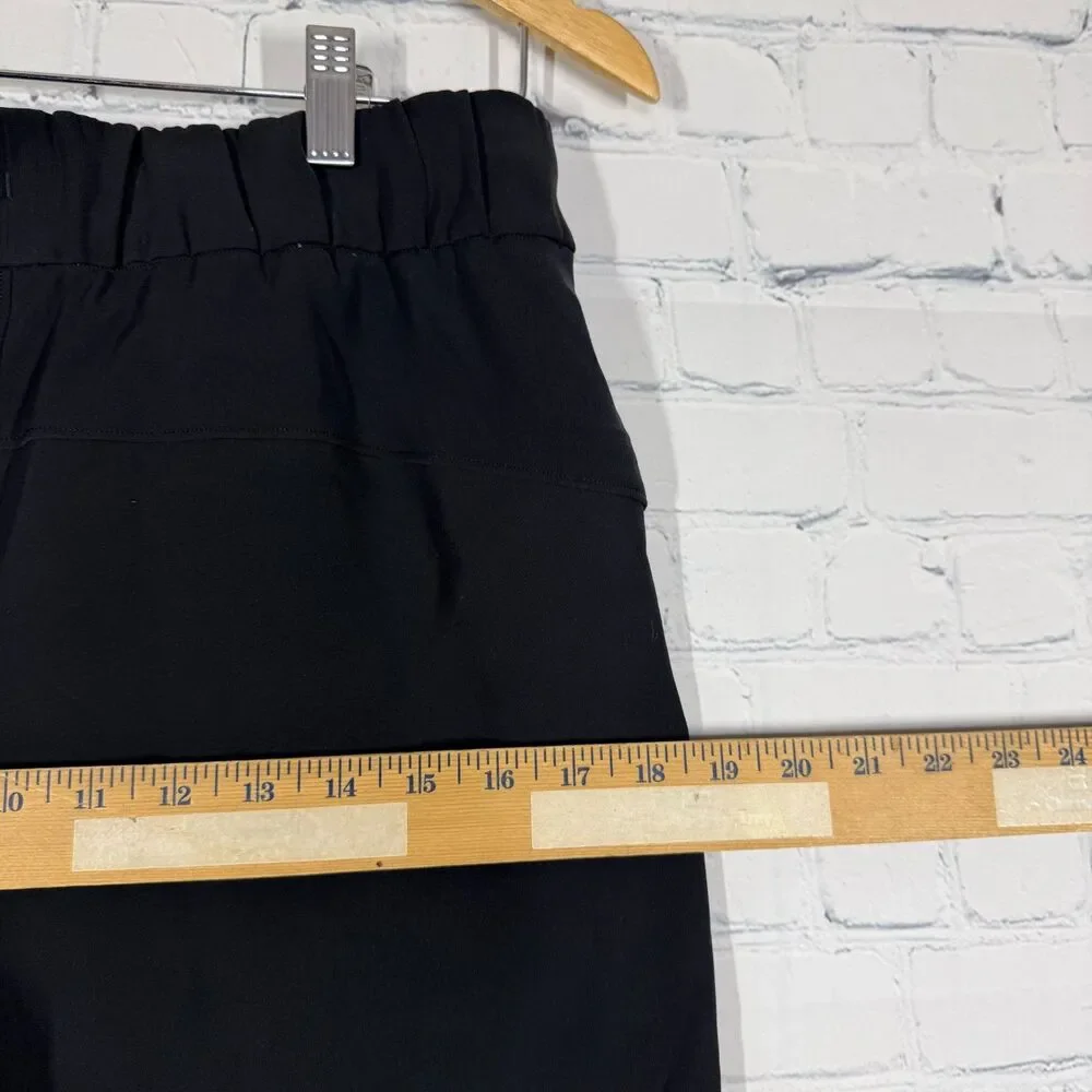 Lululemon On The Fly Pants Black Women's Size 6 Tapered Drawstring W5BPMS